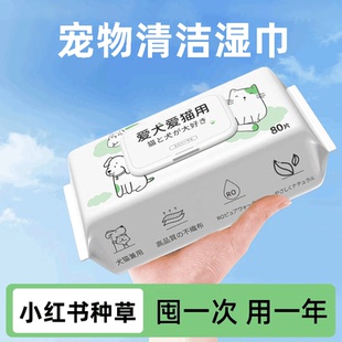 宠物湿巾猫咪狗狗专用湿纸巾清洁抑菌免洗手套擦脚屁股洗澡祛泪痕