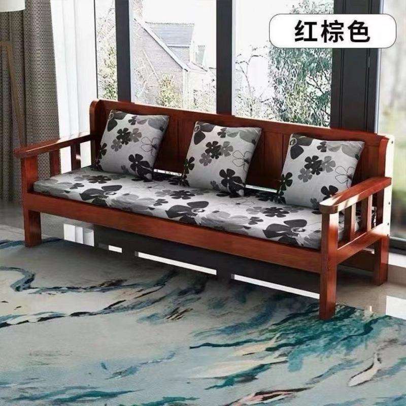 沙发现代简约户型实木沙发组合卧室阳客背厅三人台四人靠长椅沙发
