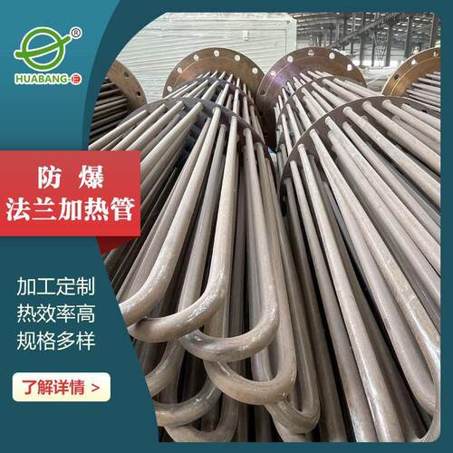 热水器加热管工业发热管 不锈钢锅炉电热管 DN40法兰加热管