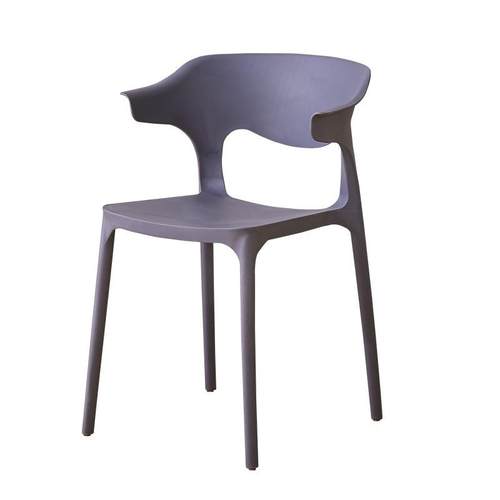 塑料牛角椅子家用可叠放餐桌椅成人靠背椅子休闲椅洽谈餐椅