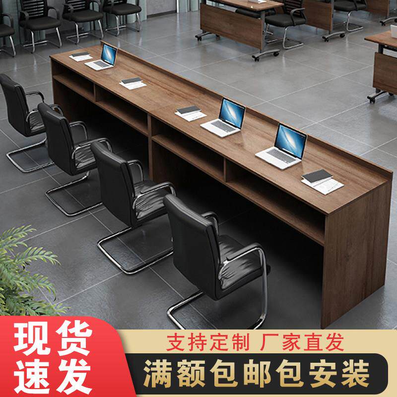 主席台板式领导发言台办公桌子椅组合会议室厅简约现代双人演讲台