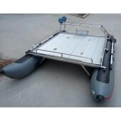 艇路平台钓台休闲双体气艇拉车双体船便携式 亚充新款 带船2019