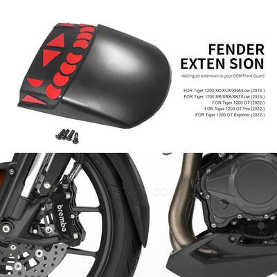 适用凯旋老虎Tiger1200 GT机车前挡泥板加长件挡泥板延长改装件