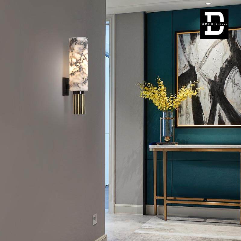 客厅壁灯全铜现代简约大气新中式艺术创意设计师样板房床头卧室灯
