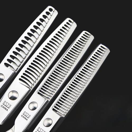 正宗的铁匠灰色工匠理发剪刀发型师专业理发平剪无缝鹿角鱼骨牙齿