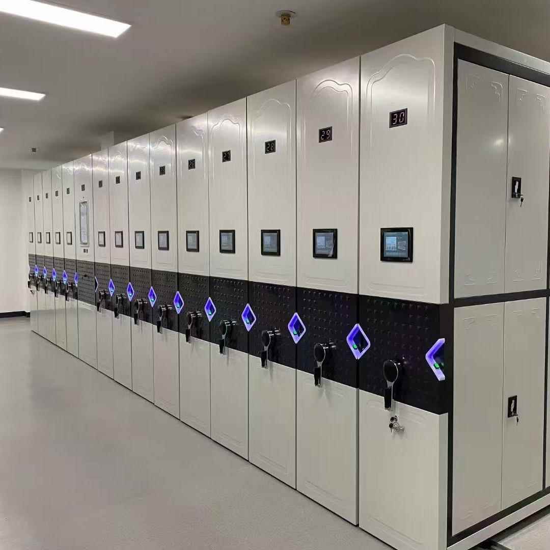 手摇移动档案柜密集架钢制档案室电动智能密集柜防火