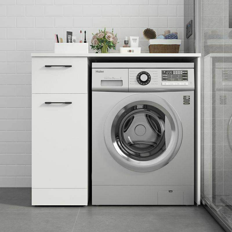 定制滚筒洗衣机柜子阳台组合单独置物架小户型收纳柜收纳柜多功能