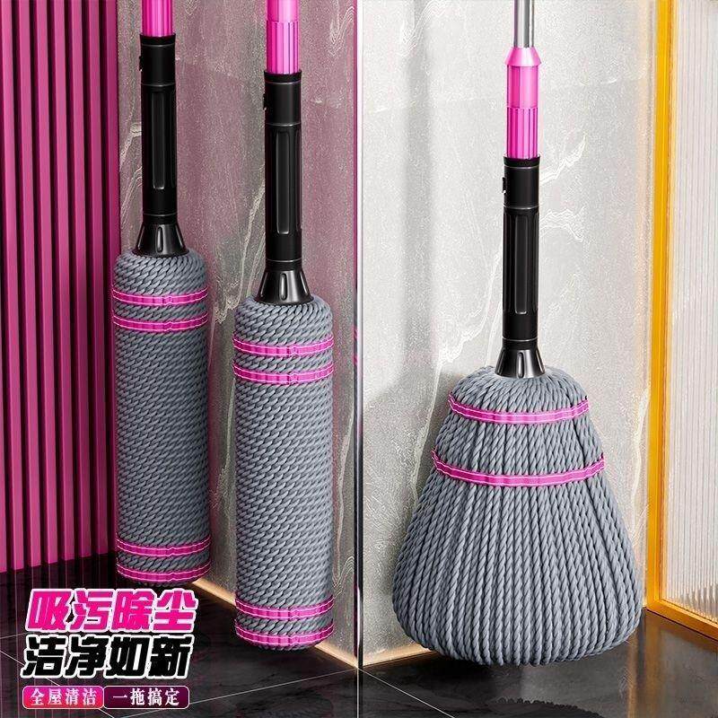 免手洗自拧水拖把手动拧干拖把家用老式旋转拖神器吸水拖布
