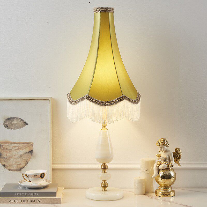 古典法式复古宫廷客厅台灯书房卧室ins美式创意流苏铜床头灯ins风