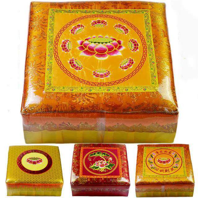 寺庙莲花拜垫拜凳家用佛堂跪垫禅垫打坐垫方形加厚跪凳拜佛凳拜蹲