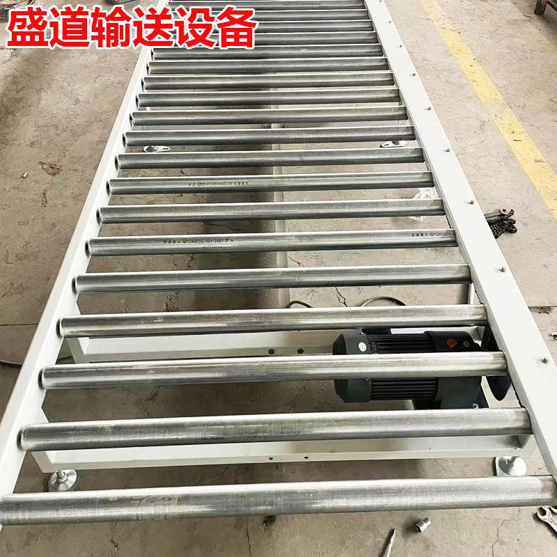 无动力滚筒输送机装车卸货动力地滚线家俱厂托辊输送带滚筒输送机图片
