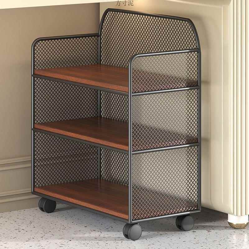 桌本下置移物架书桌旁小书架可生动落地办公桌边学书书见详情包收