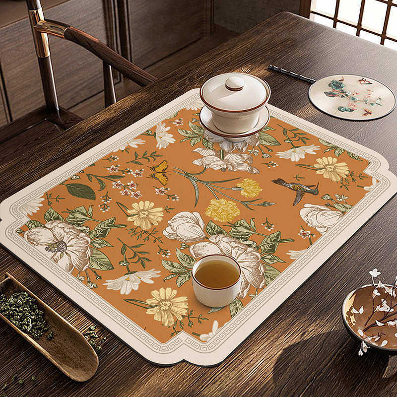 中式茶席台面沥水垫吸水防滑瞬干洗手台咖啡台防溅水垫中岛台餐垫,居家布艺,餐垫,淘宝优惠券,粉丝福利购,淘宝优惠卷
