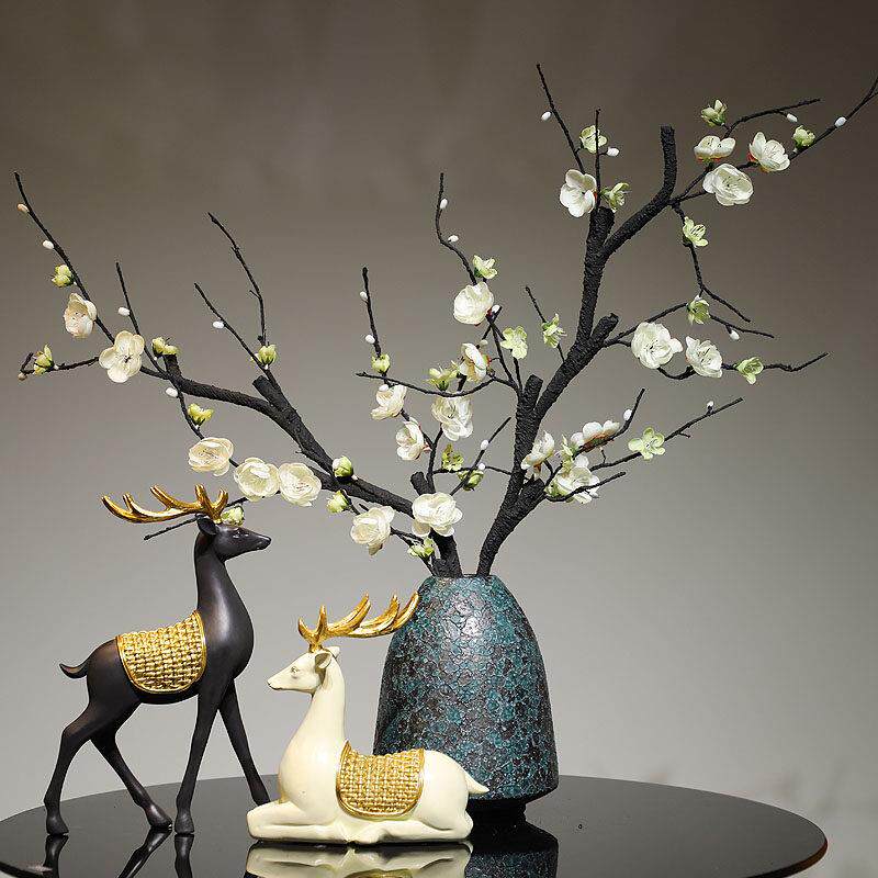 正品景德镇复中陶古瓷花瓶摆件现代新式家居客厅玄关干插花花装饰