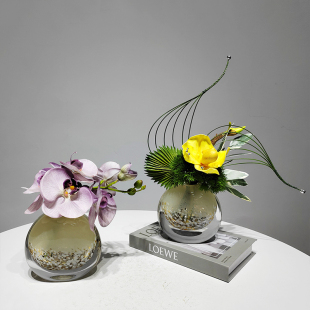 现代轻奢创意桌面仿真花艺套装 饰品 摆件客厅家居餐桌洽谈桌假花装