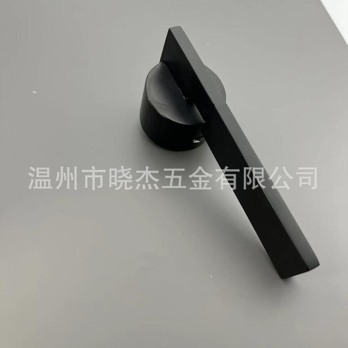 不锈钢304实心黑色执手门锁分体防盗卧室门房门静音把手门锁
