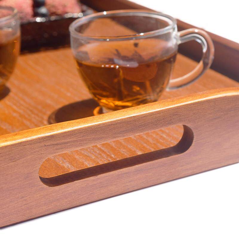 木头托盘长托方形家用茶盘杯放木质水杯茶木盘子北欧木KIS制盘