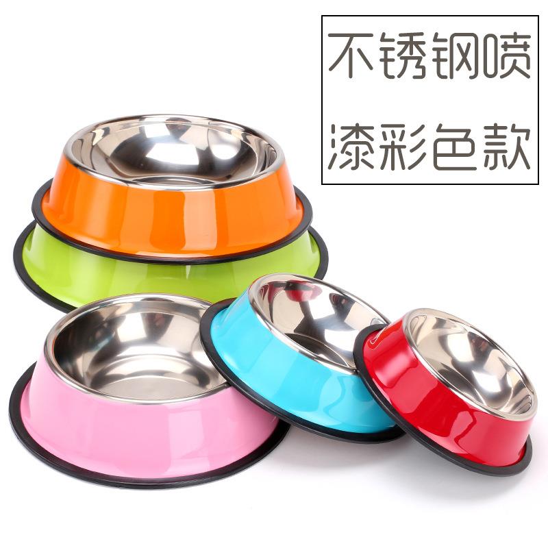 宠物食具不锈钢狗碗高级宠物碗泰迪喂食金毛狗食盆大型犬现货