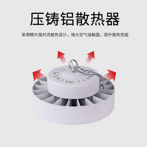 工矿灯led厂房灯轮毂100W200w天棚链条工厂灯吊杆工矿灯照明灯具