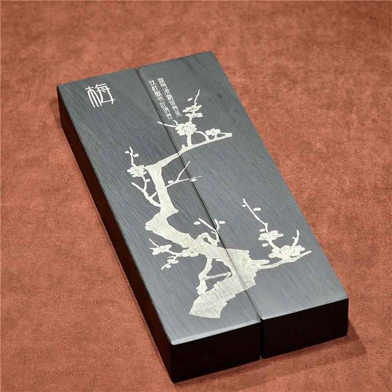 新款歙砚石头压宣纸毛边原纸石素面镇文镇尺文房四宝学生雅压纸一