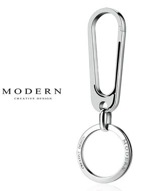 德国ODERN汽钛属钥匙金RIE扣创意腰挂车钥匙链男简约钥匙M收纳挂