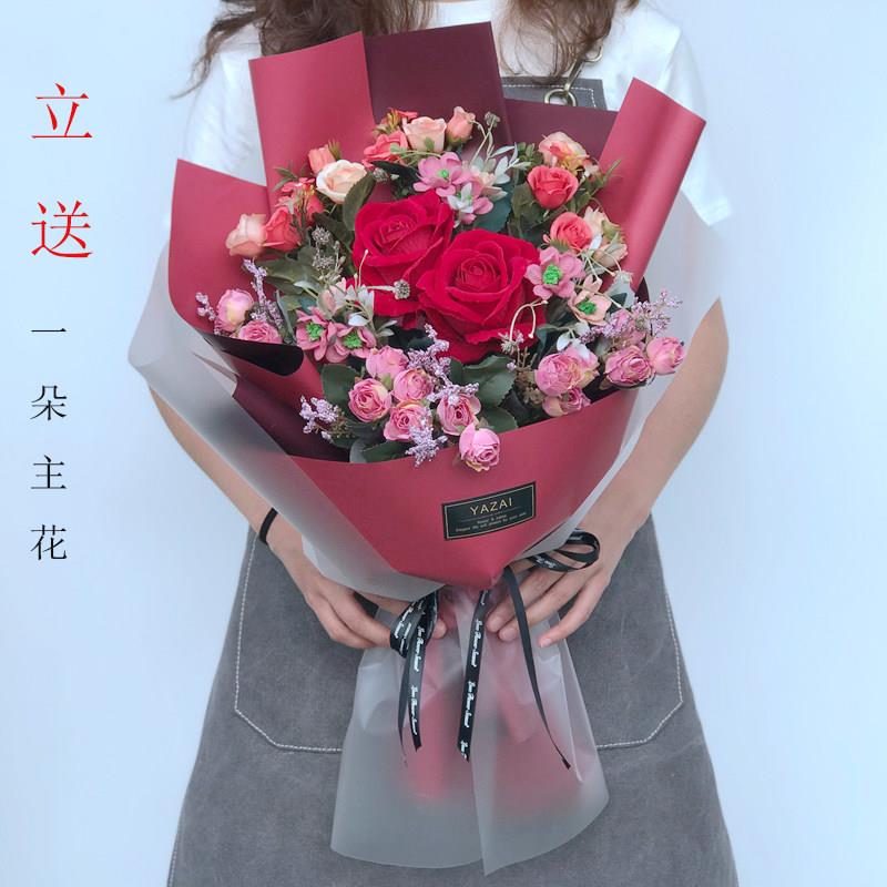 交车仪式仿真花束拍照道具手捧花摆设毕业假花舞台装饰年会颁奖大
