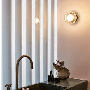 创意亚克力水纹灯新中式走廊楼梯线条床头壁灯酒店洗手间镜前壁灯