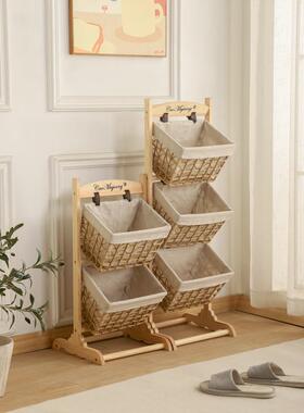 A9L落地置物架室卧客厅玩具通收纳架杂物衣厨房多F76S5J6J层收纳