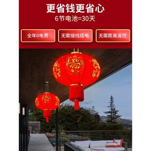 电池款灯笼LED灯笼配套灯红光户外灯笼灯泡遥控免插电灯串阳台灯