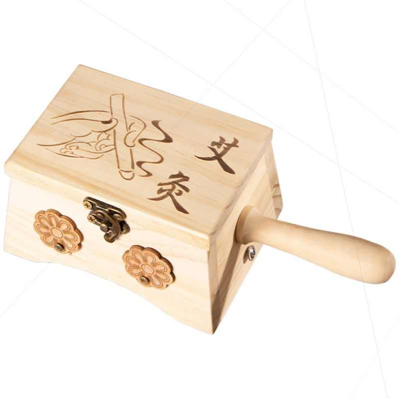 控温腰腹部家用艾灸随身器具灸南阳艾灸悬便携式实木灸木制大号盒