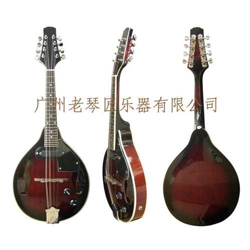 正品Tim希ot琴hy帝慕乐电队曼陀铃曼陀林声电两用八弦包邮酒红色