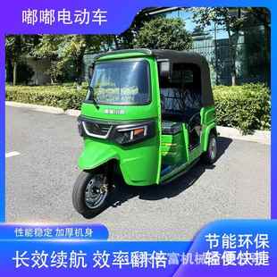TVS车嘟嘟车代步车bajaj款 电动摩托三轮车遮阳带雨棚载客tuktuk车