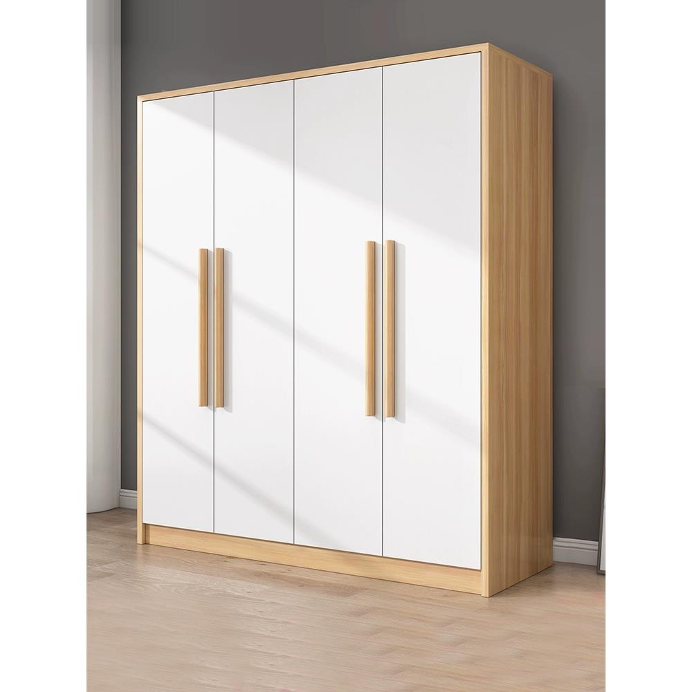 桦崟衣 柜 现代简约实木经济型简易组装出租房用储物 柜 儿童卧室收纳衣橱摆件饰品床笠拉车