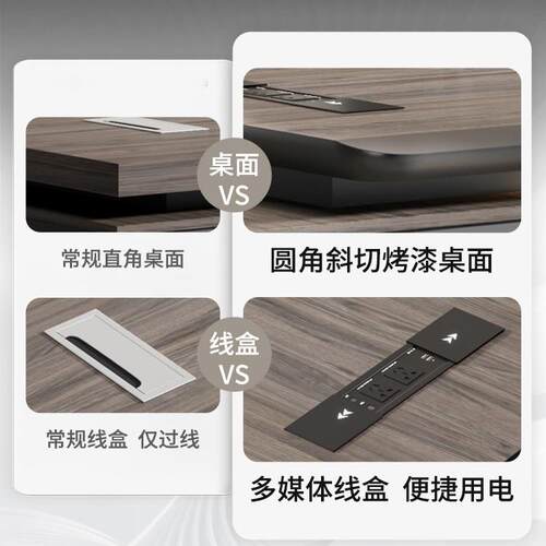 圣黎办公桌轻奢感办公室经理桌椅组合简约现代总裁大班台跨境