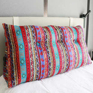 民族风腰靠垫床头大靠背三角形立体双人靠枕厚实柔软可拆洗批发