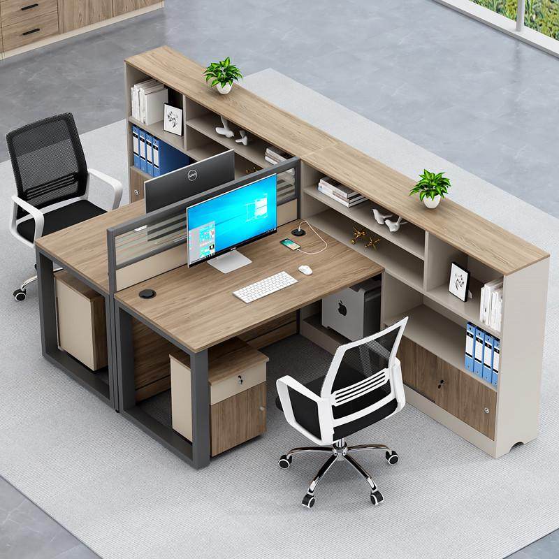 职员办公桌椅组合简约现代隔断职员屏风财务桌工位3人位办公家具