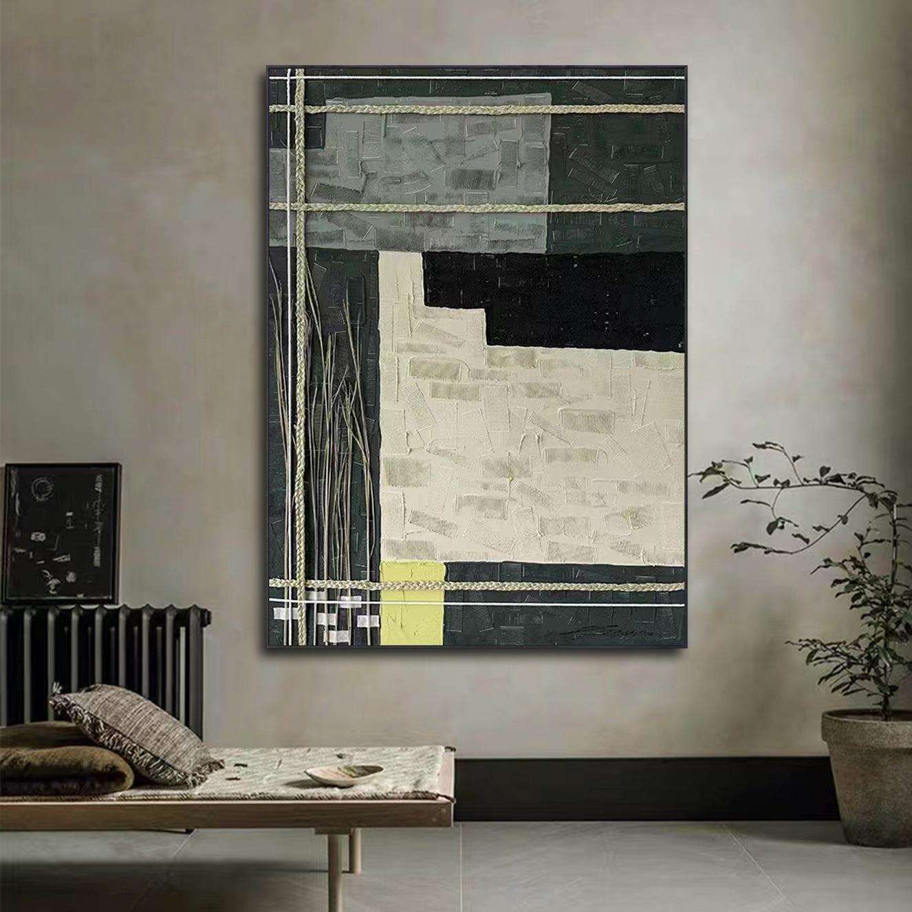 现代3D立体肌理手绘油画客厅餐厅实物画玄关装饰画过道走廊装置画