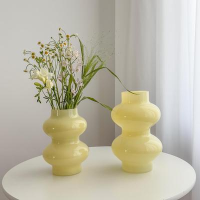 法式复古高级感创意小众鲜花花瓶玻璃透明水养插花水培绿植高颜值