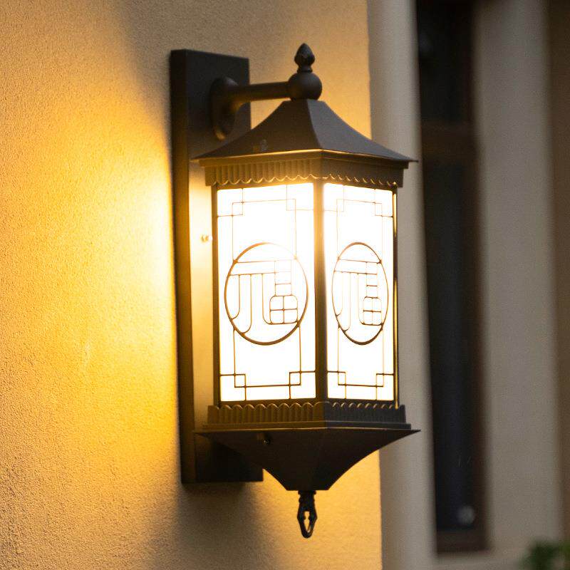 室外壁灯新中式户外防水壁灯别墅花园庭院家用led围墙太阳能壁灯