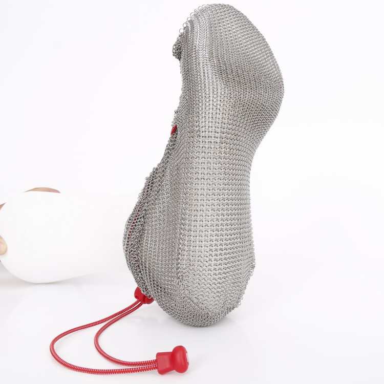 不锈钢鞋子沙滩休闲鞋酒厂酿酒鞋金属环网鞋套透气不硌脚金属鞋子