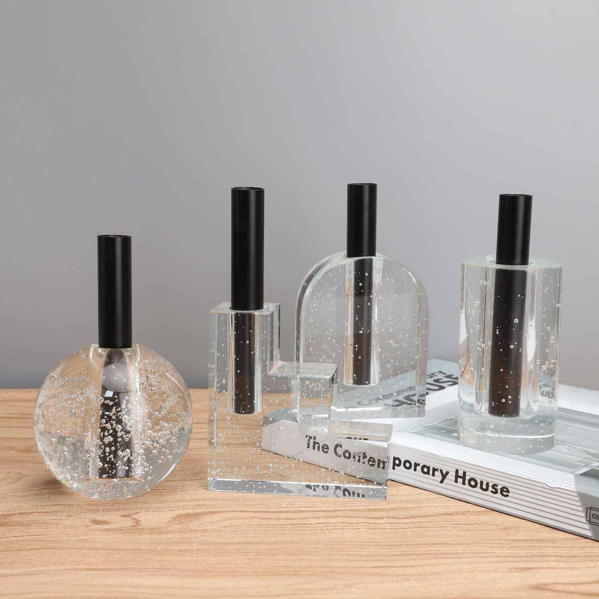 简约创意水晶气泡花瓶摆件样板房家居玄关客厅书房花器软装饰品,特色手工艺,其他特色工艺品,淘宝优惠券,粉丝福利购,淘宝优惠卷