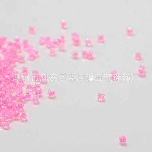 散WRZW-18五X荣连线珠IQJ玻璃米珠机绣电机绣脑珠盘珠饰品辅料玻