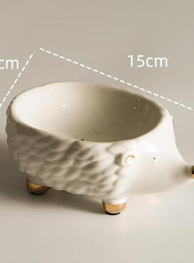 正品刺猬肥皂盒 北样ins风创意简约陶瓷浴室收纳盒 板间桌面摆欧