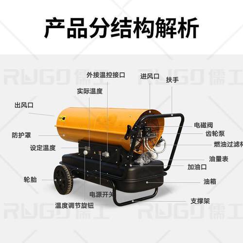 3养殖育雏暖风机5k-150kw燃油款业工RG-105电暖w风机大棚室内用