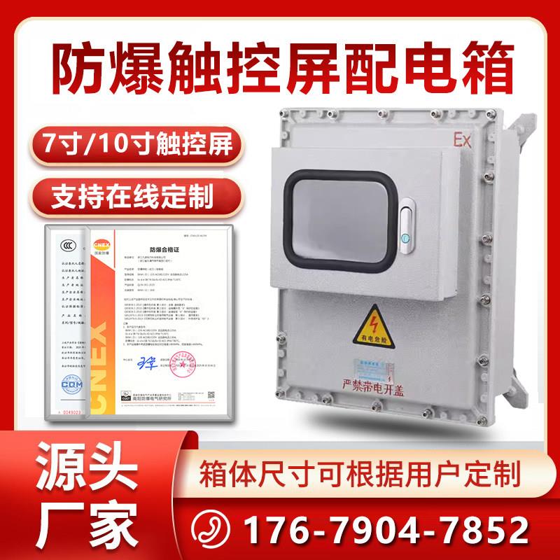 防爆触控屏幕控制箱7寸/10寸显示屏温控仪表快开门透视接线箱配电