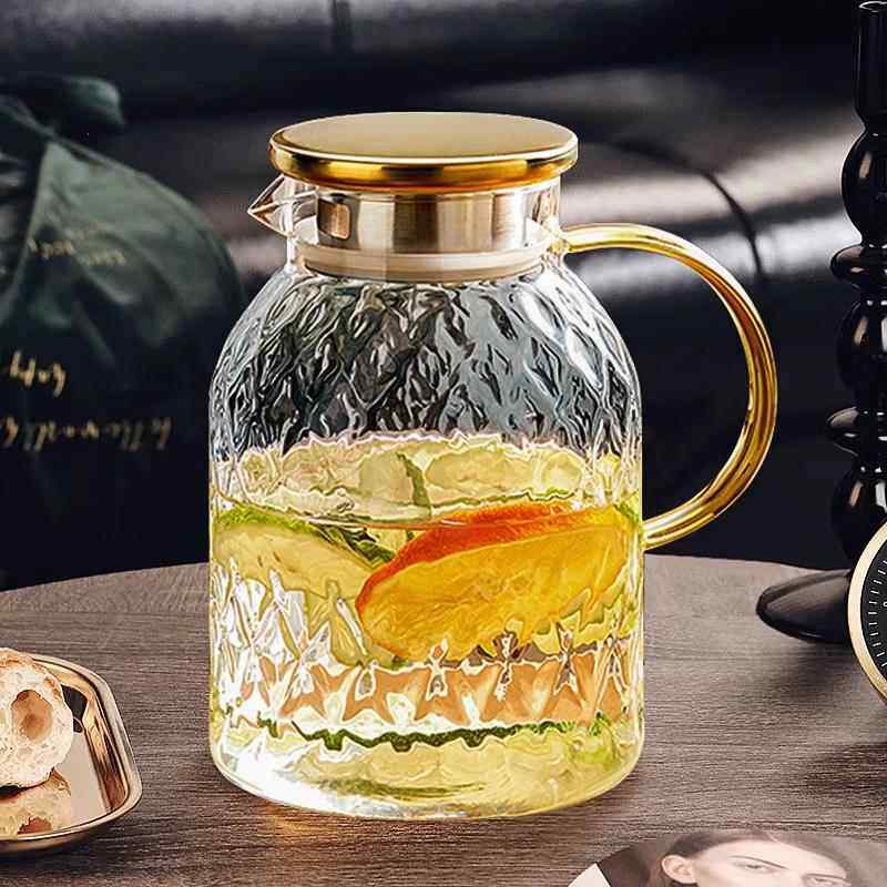 冷水壶玻璃耐高温家用大容量凉水杯壶套装耐热凉白开茶壶套装