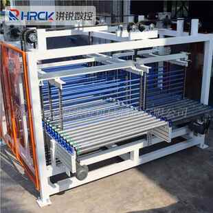 全自动缓下料存仓板材存放仓 电上动滚筒链输送条式升降存