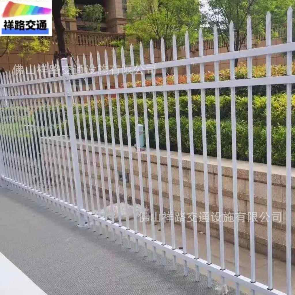 户外厂区院墙锌钢防护栏学校工厂围墙栅栏别墅小区锌钢护栏围栏
