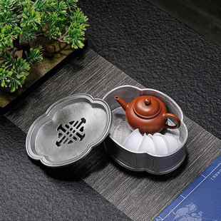 复古简约锡茶盘家用办公室储水干泡盘小茶盘茶海干泡台茶托盘 中式