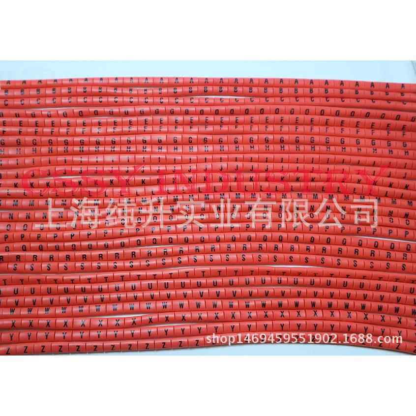 厂家生产销售号码管 护线齿 热收缩PVC套管 线标管字母A-Z